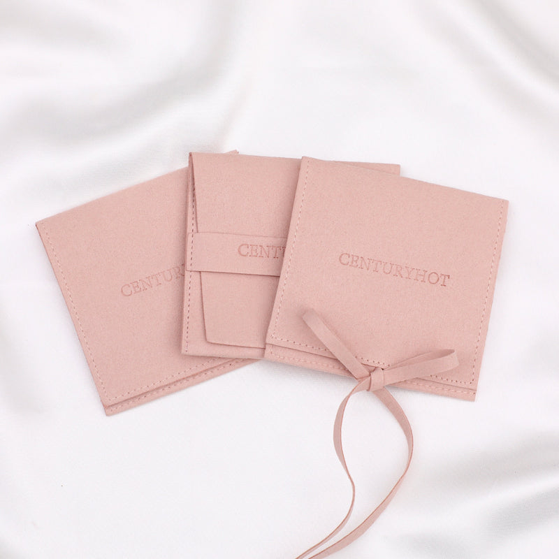 Personalized Microfiber Jewelry Bags: Embossed Logo, Custom Packaging-zoom-