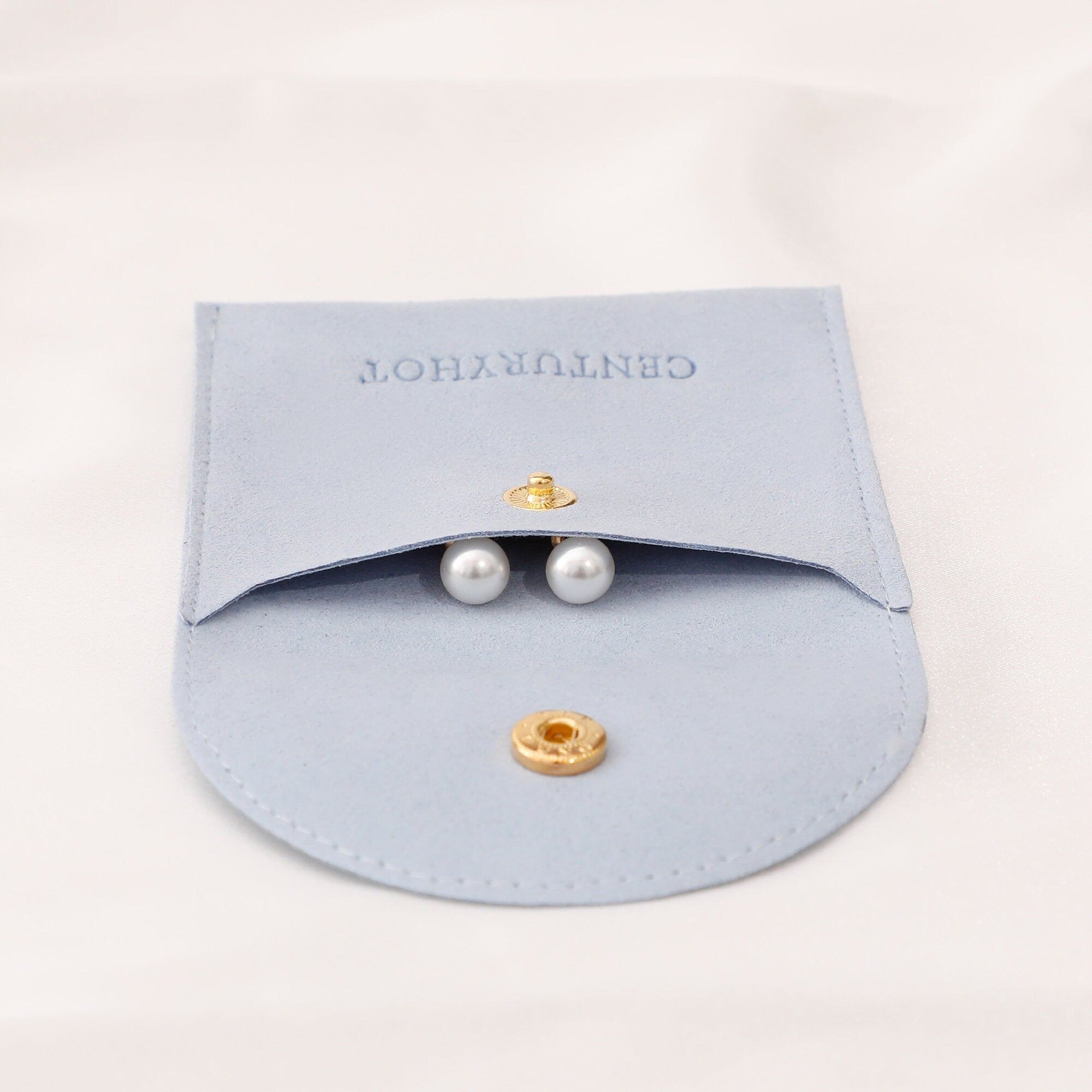 Custom Microfiber Jewelry Pouch with Button, Personalized Logo (50pcs)-zoom-8