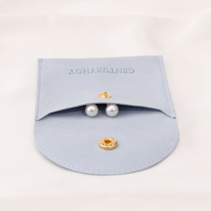 Custom Microfiber Jewelry Pouch with Button, Personalized Logo (50pcs)-zoom-