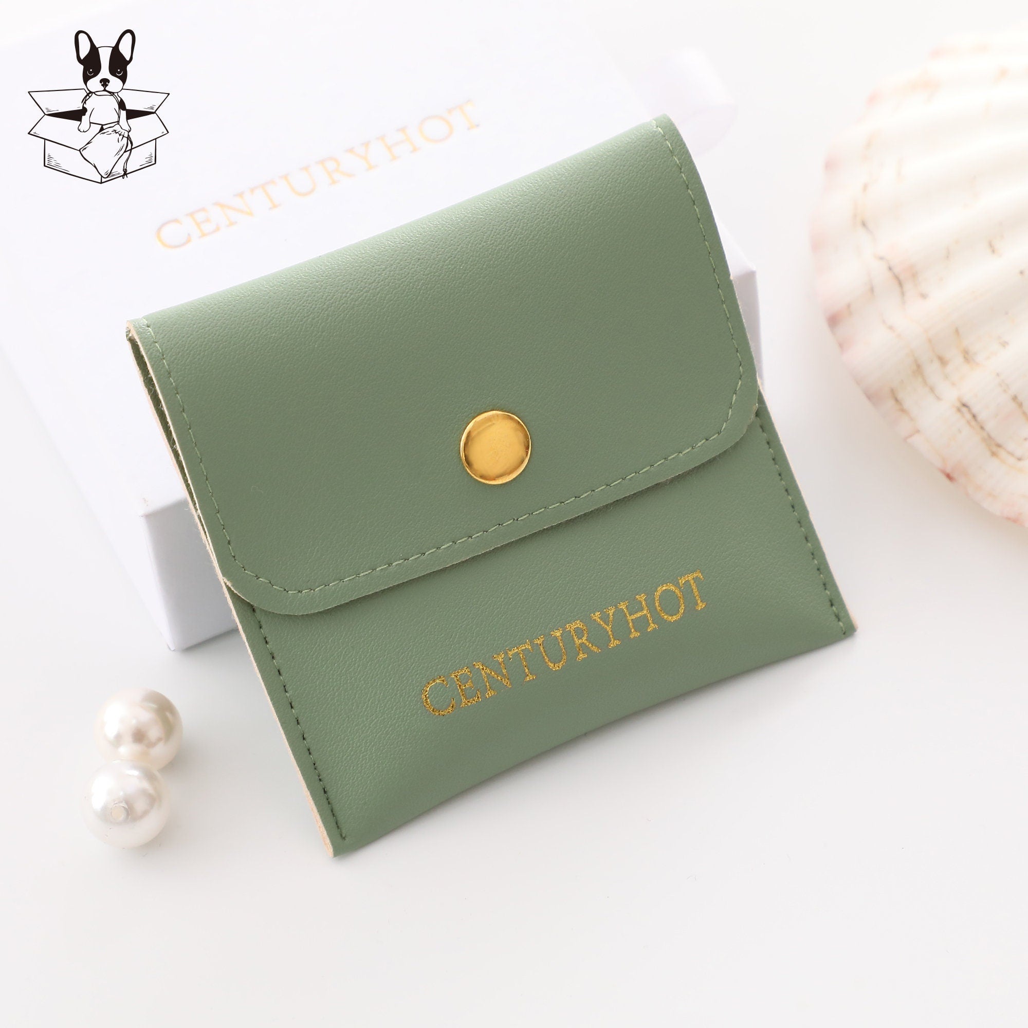 Custom Logo Jewelry Packaging Bags, Embossed Microfiber Leather Envelope-zoom-3
