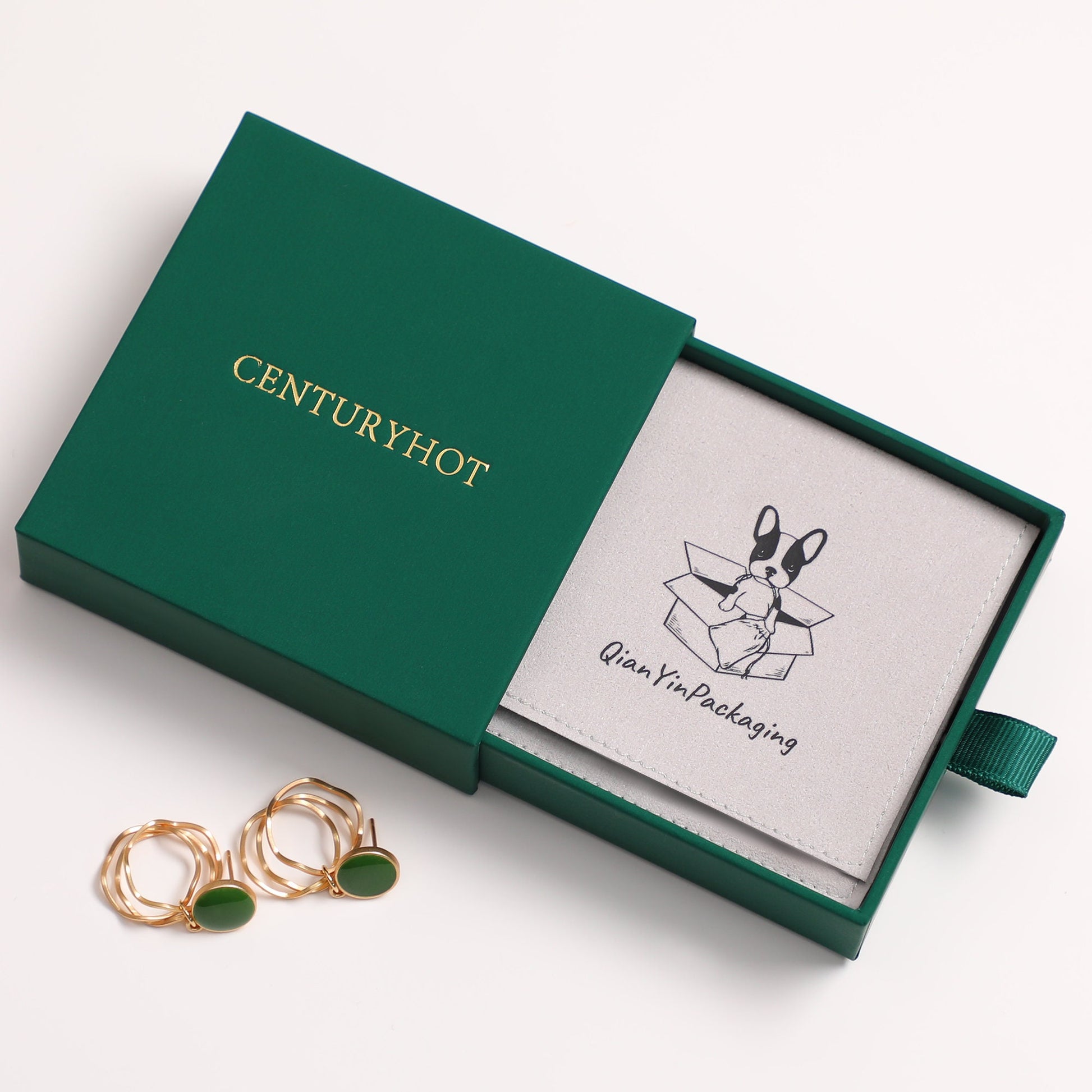 Personalized Jewelry Box: 50 White Paper Drawer Boxes, Custom Logo-6