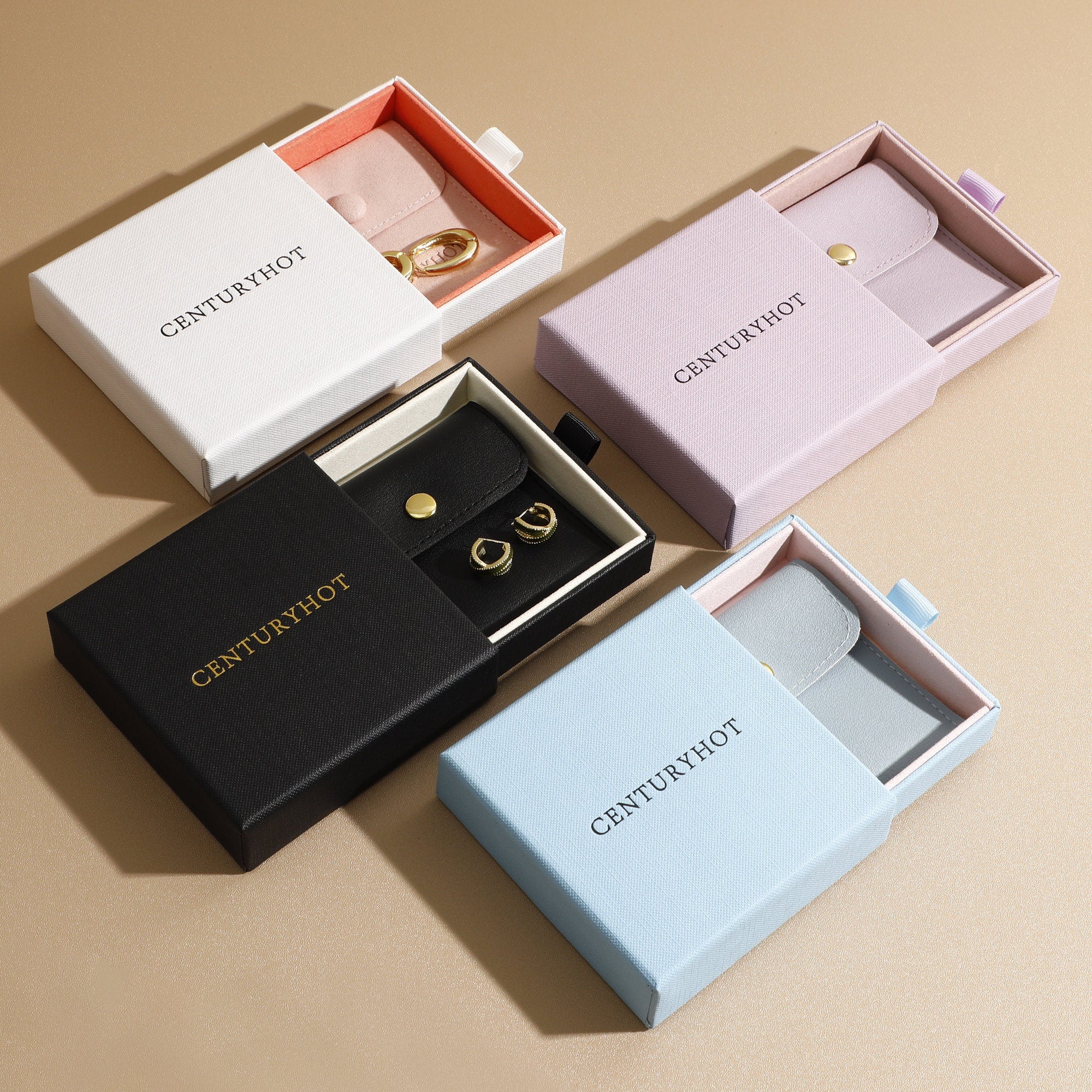 Custom Logo Paper Jewelry Box, Necklace & Ring Gift Packaging-zoom-8