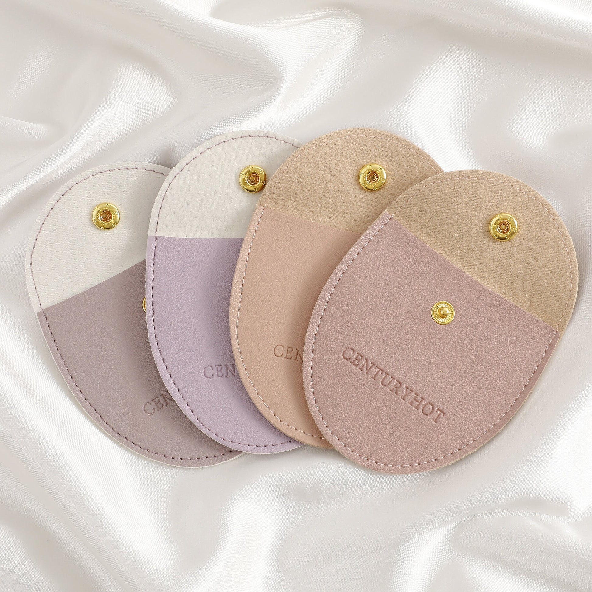 Personalized Faux Leather Jewelry Bag with Embossed Logo (50 Pcs)-9