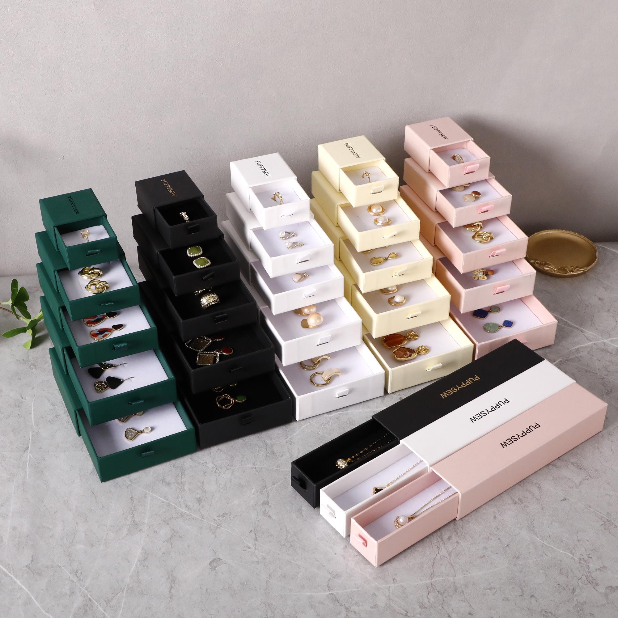 Custom Logo Jewelry Gift Boxes – Small Drawer-Type Packaging