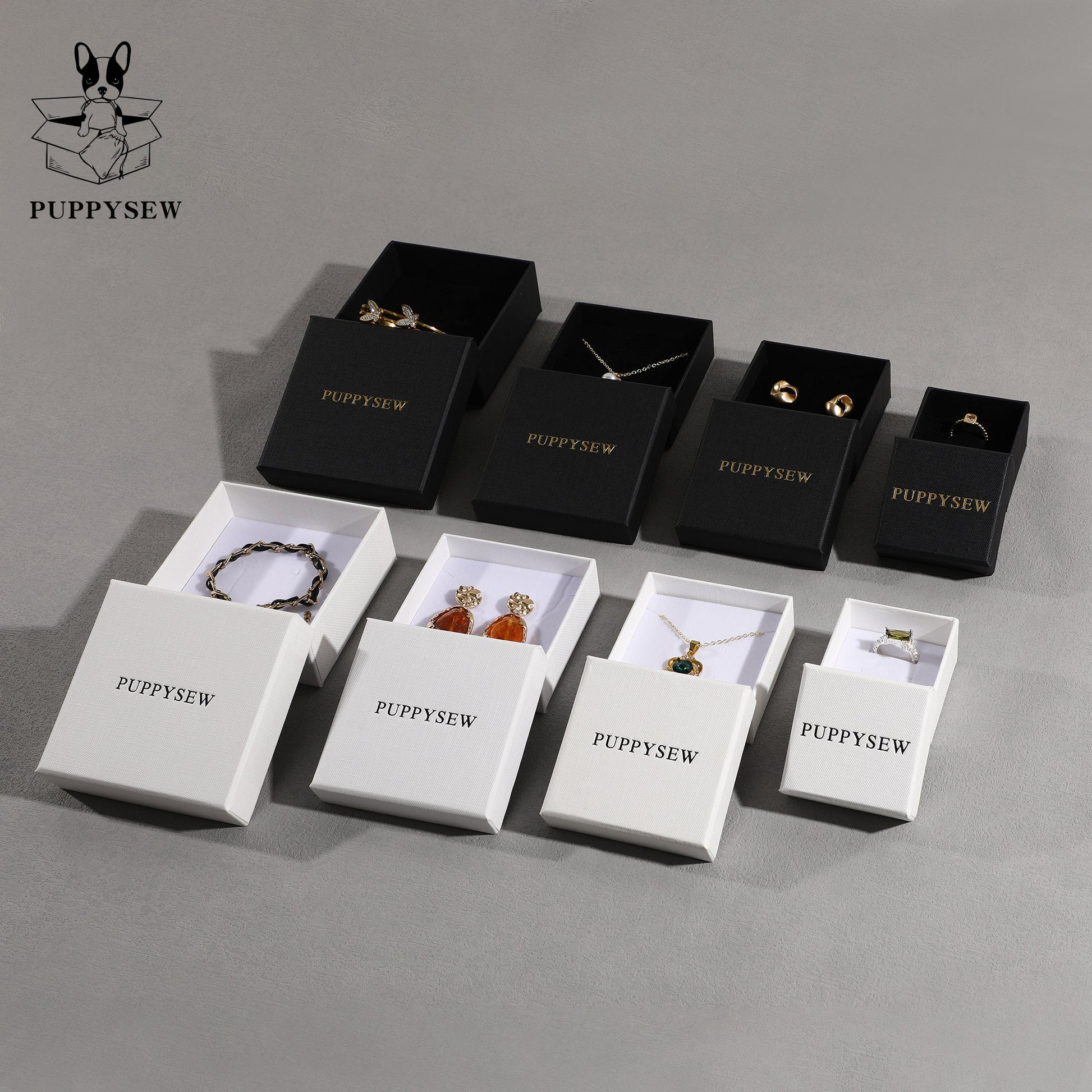 50 Custom Logo Jewelry Boxes: Necklace, Ring, Earring Packaging-1