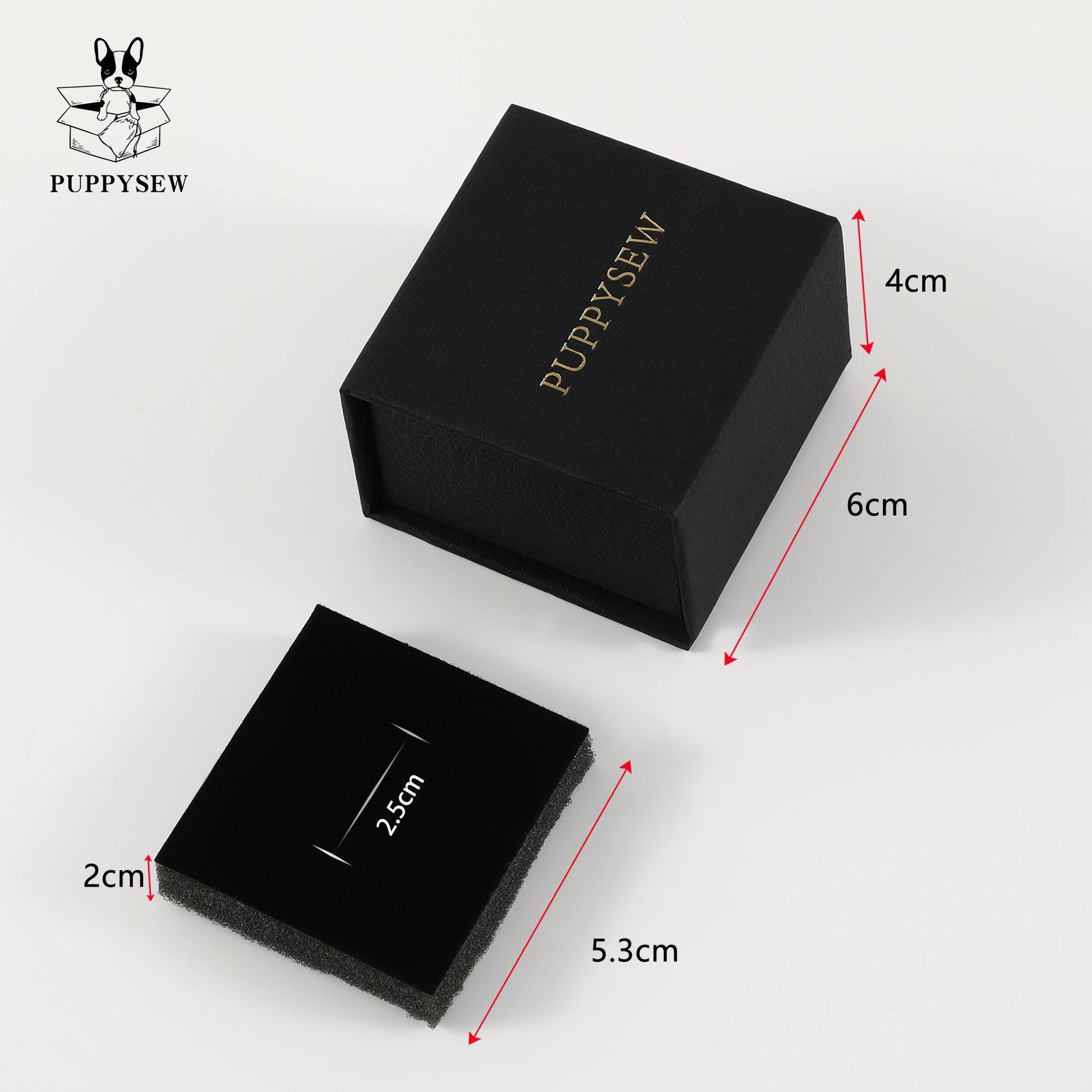 Luxury Magnetic Jewelry Gift Box, Cardboard Ring/Necklace Display (6x6x4cm)-9