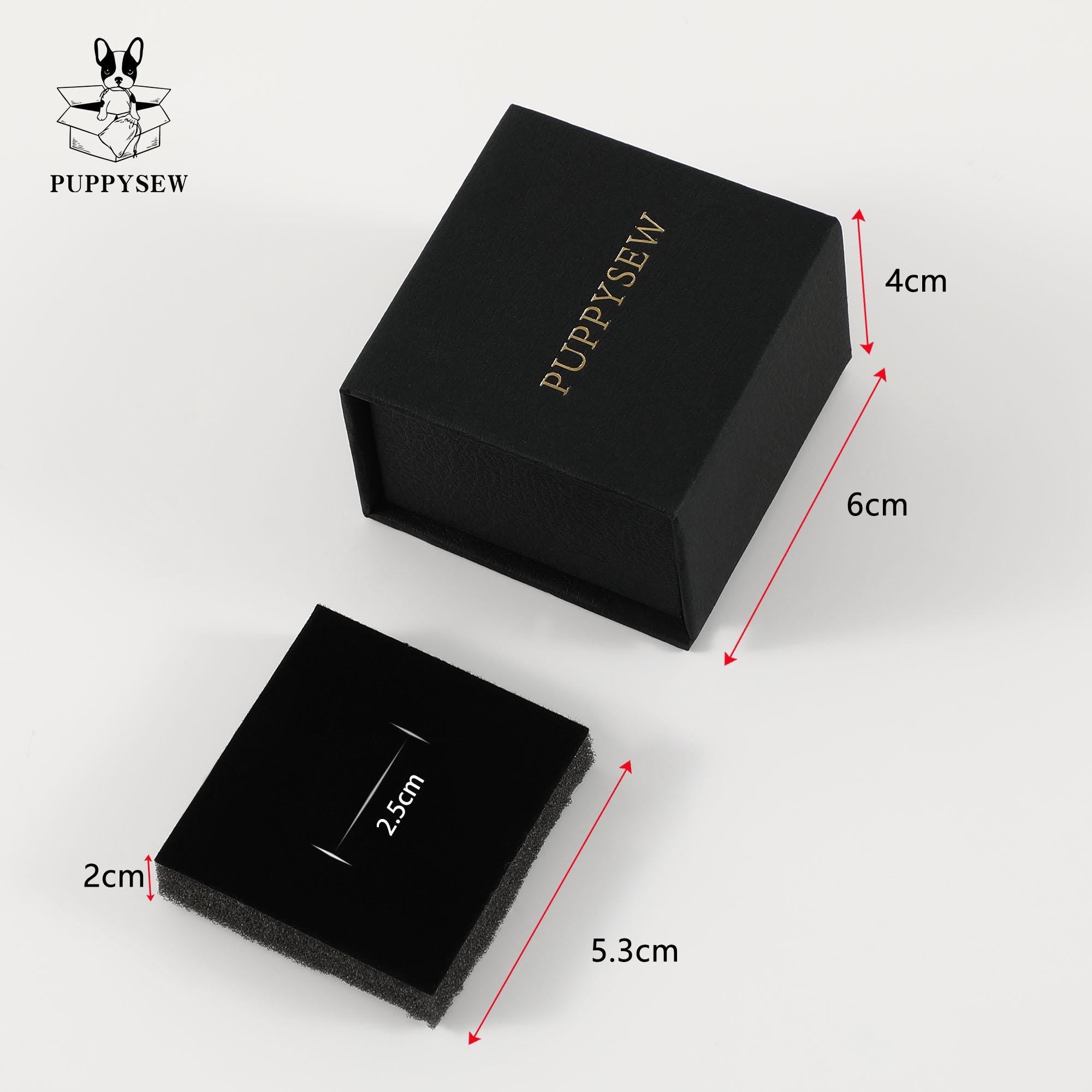 Luxury Magnetic Jewelry Gift Box, Cardboard Ring/Necklace Display (6x6x4cm)-zoom-9