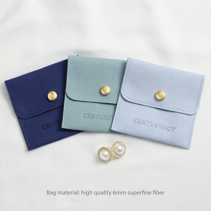 Custom Logo Microfiber Jewelry Bag with Button (50 Pieces)-zoom-