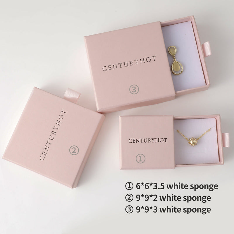 50 Pink Jewelry Box: Custom Logo, Chic Drawer Packaging-zoom-