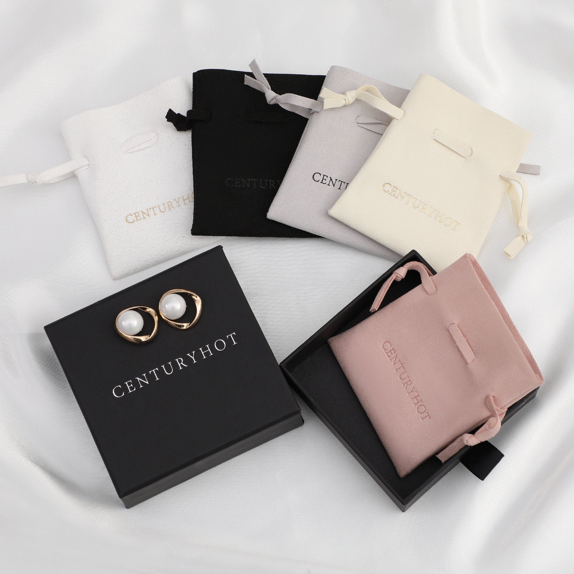 Custom Logo Microfiber Jewelry Pouch - Wedding Favor Packaging-zoom-1