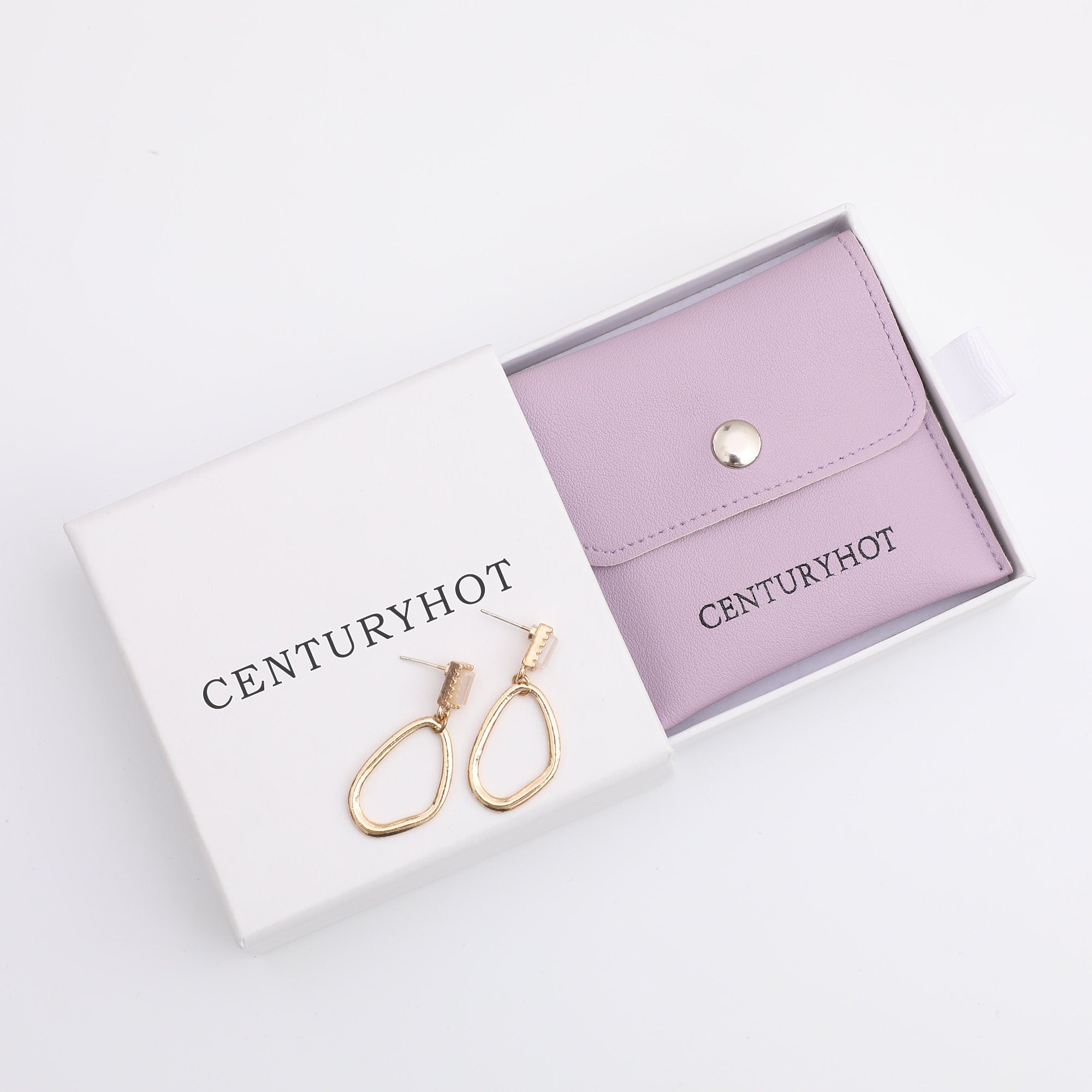 Customizable Logo Jewelry Box Set: Faux Leather Bag & Drawer Carton-zoom-6