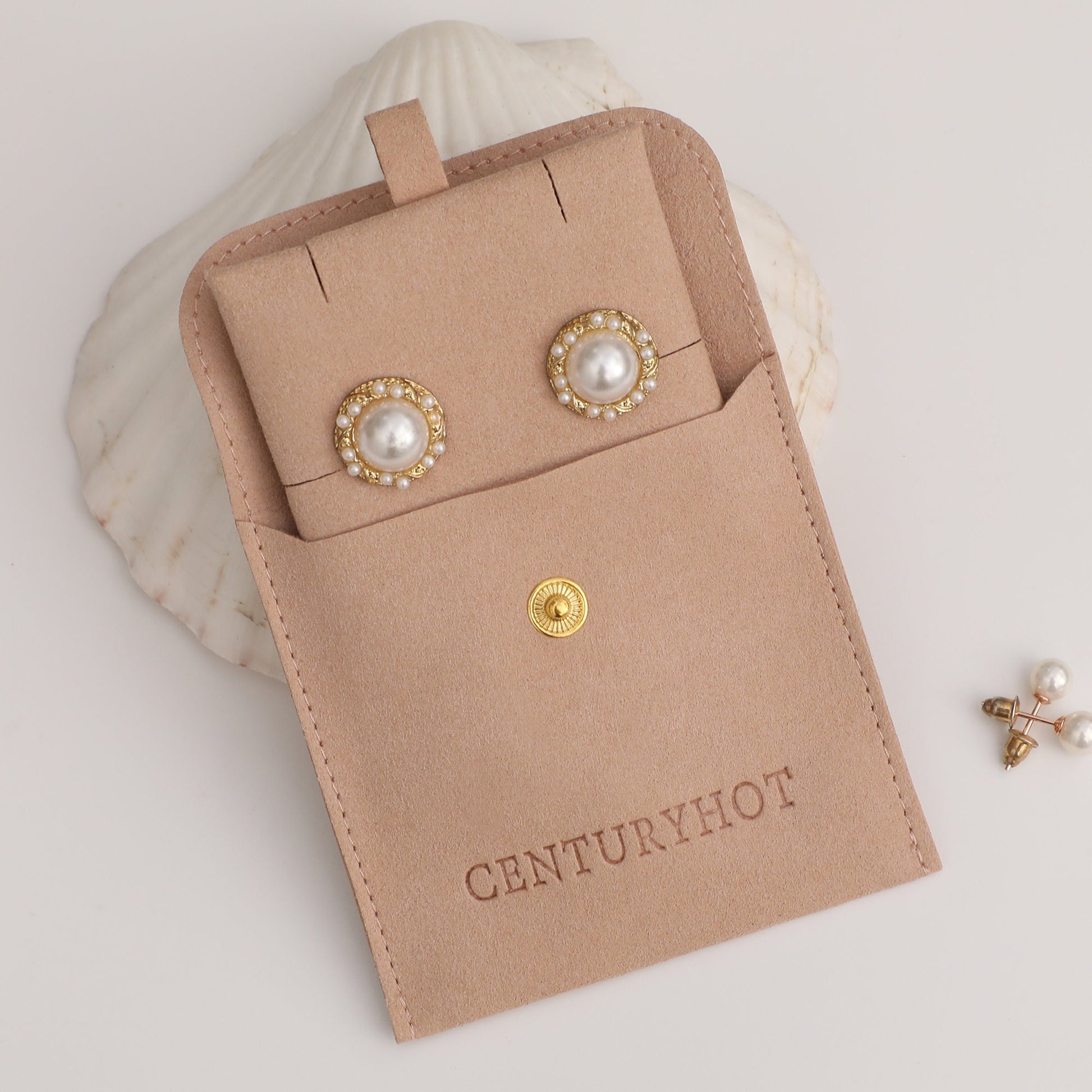 Custom Logo Jewelry Packaging: Microfiber Pouch with Insert Card, Set of 50-5