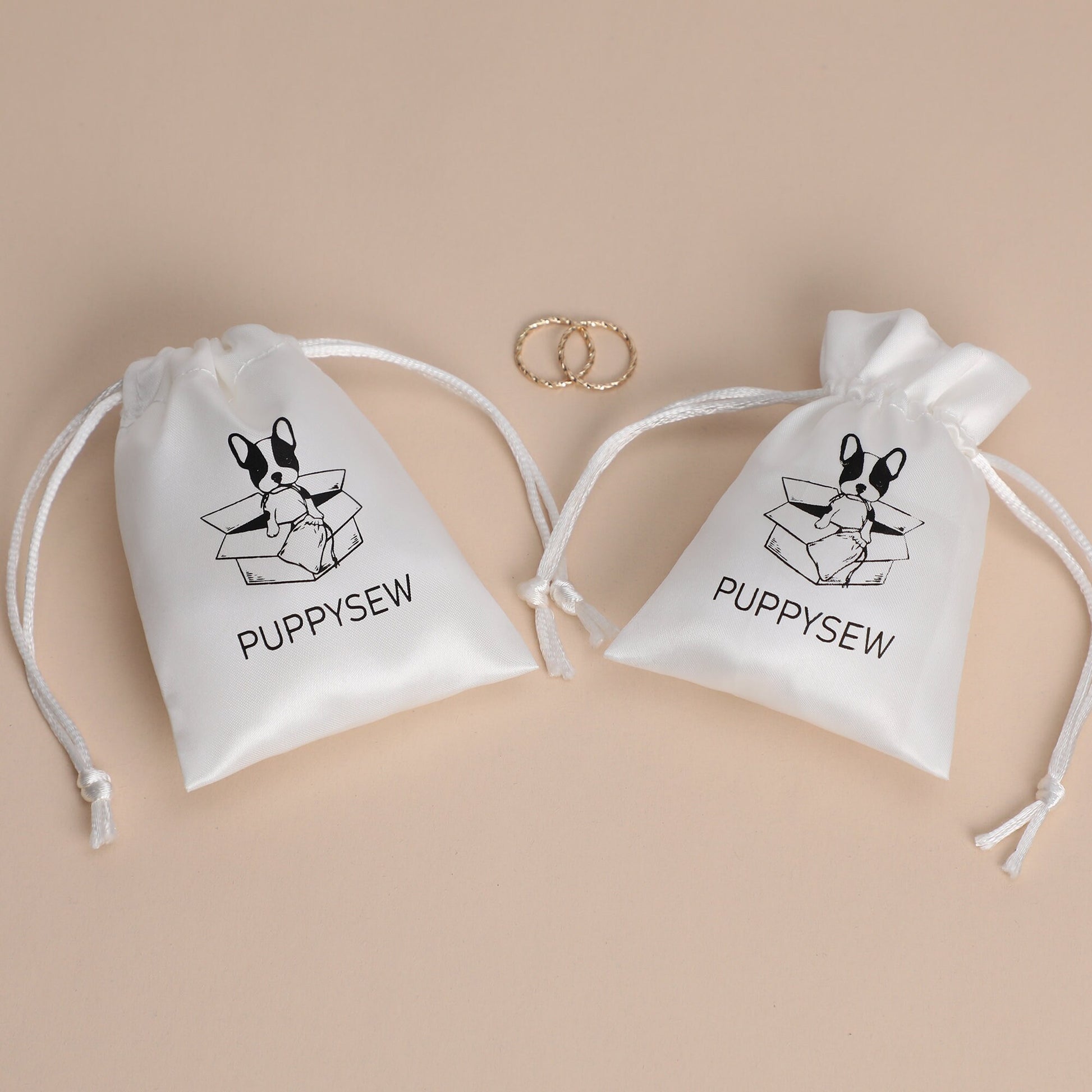 Custom Satin Drawstring Bag: Logo Print Jewelry Packaging-3