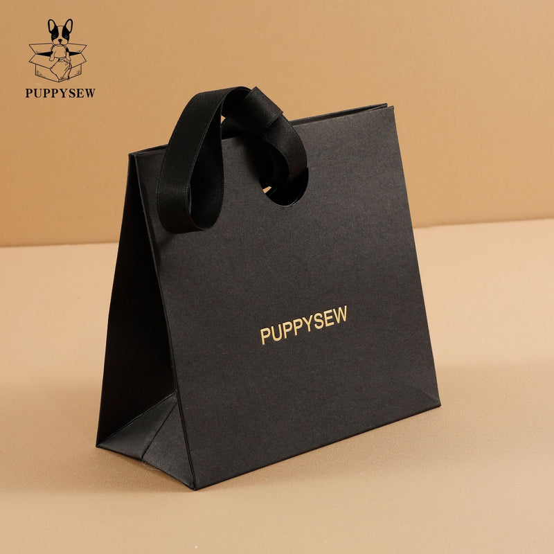 Custom Kraft Paper Gift Bags with Logo & Ribbon – Thick Texture Packaging-zoom-