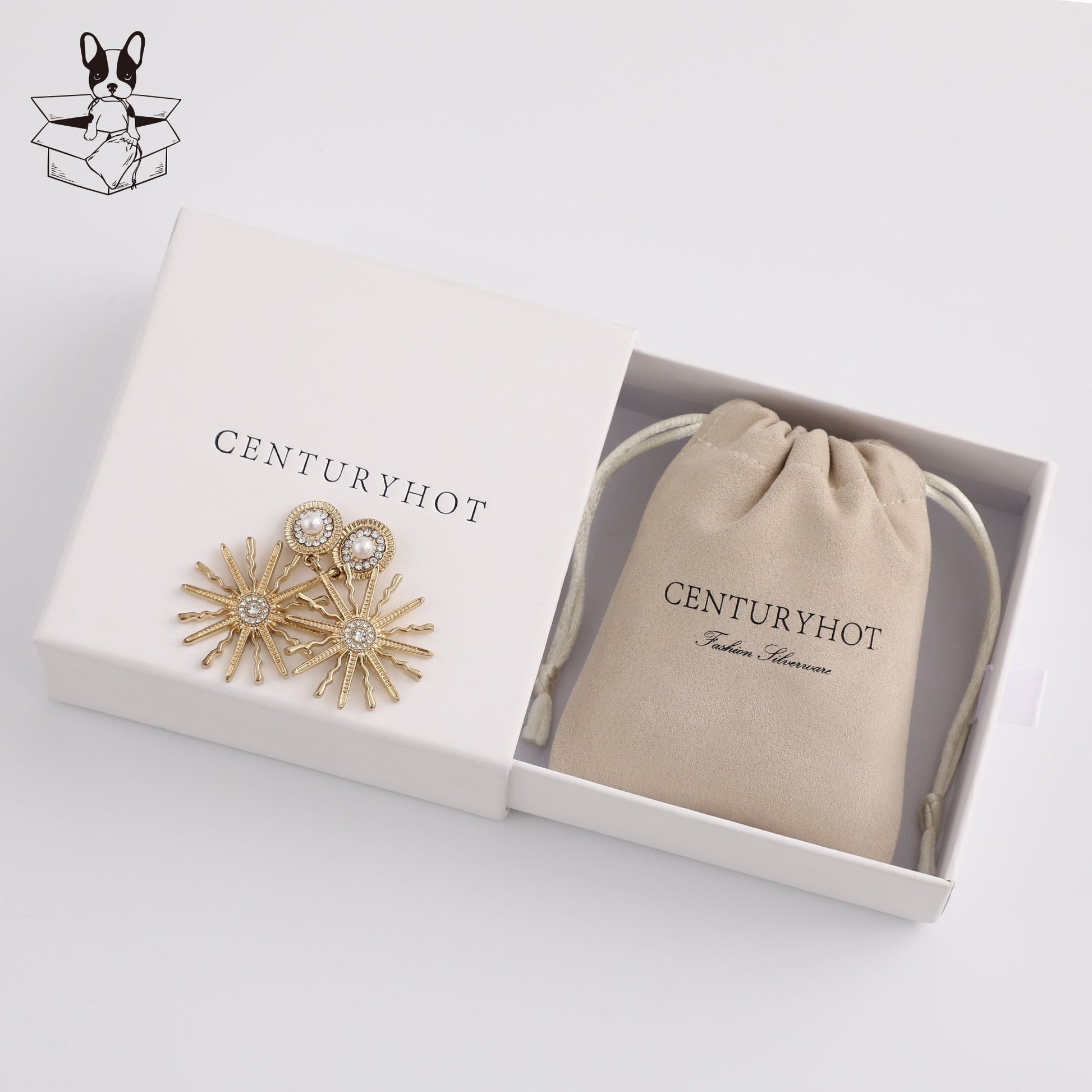 Custom Logo Flannel Drawstring Bag, Personalized Jewelry Pouch-4