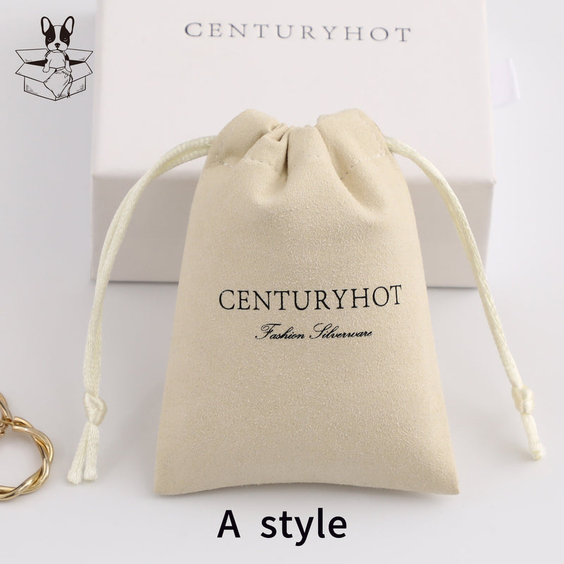 Personalized Microfiber Drawstring Bag, Custom Logo Jewelry Packaging-zoom-
