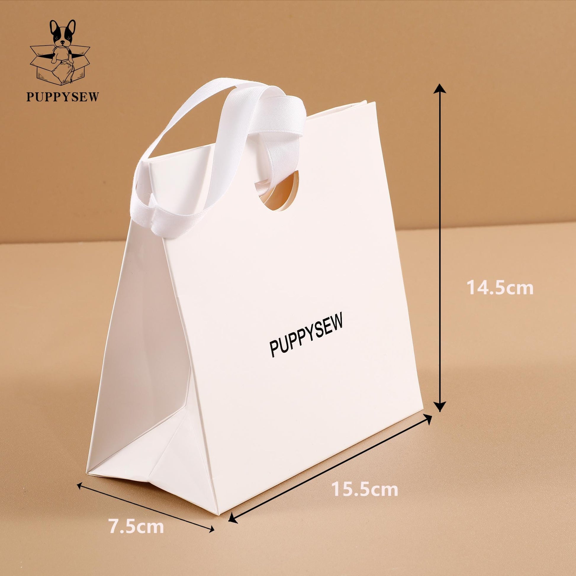 Custom Kraft Paper Gift Bags with Logo & Ribbon – Thick Texture Packaging-7