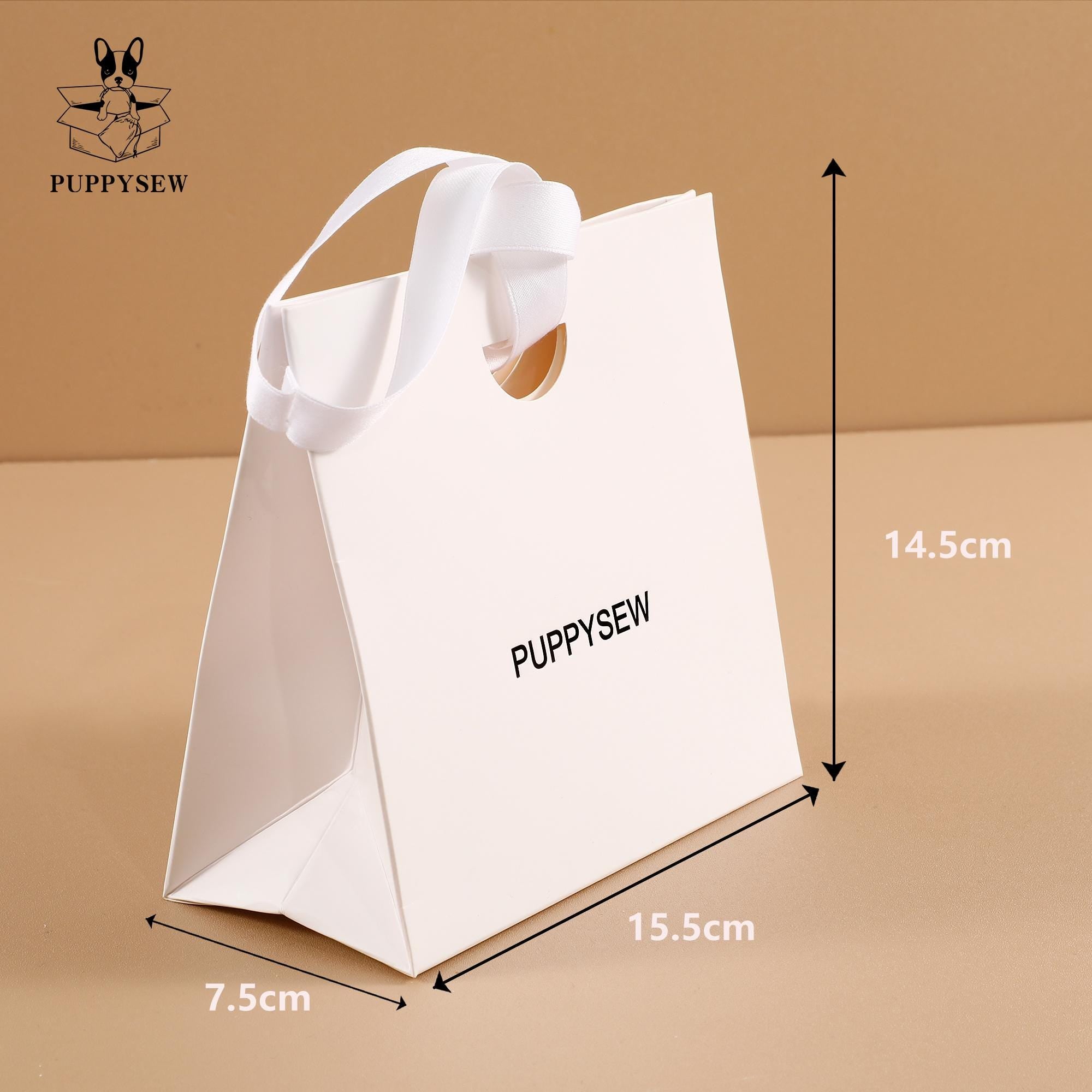 Custom Kraft Paper Gift Bags with Logo & Ribbon – Thick Texture Packaging-zoom-7
