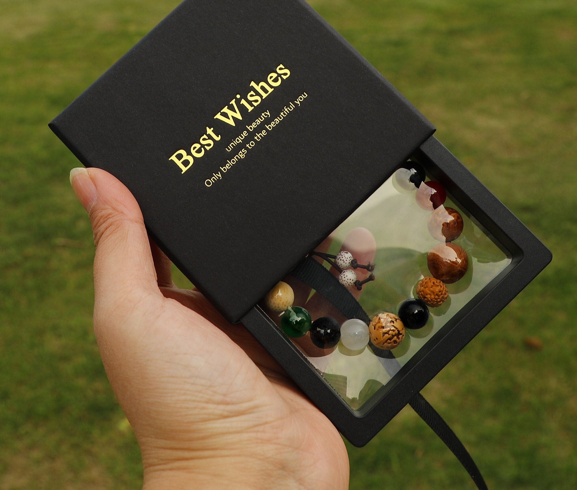 50pcs Custom Logo Jewelry Gift Box - Transparent Suspension Film Packaging-zoom-6