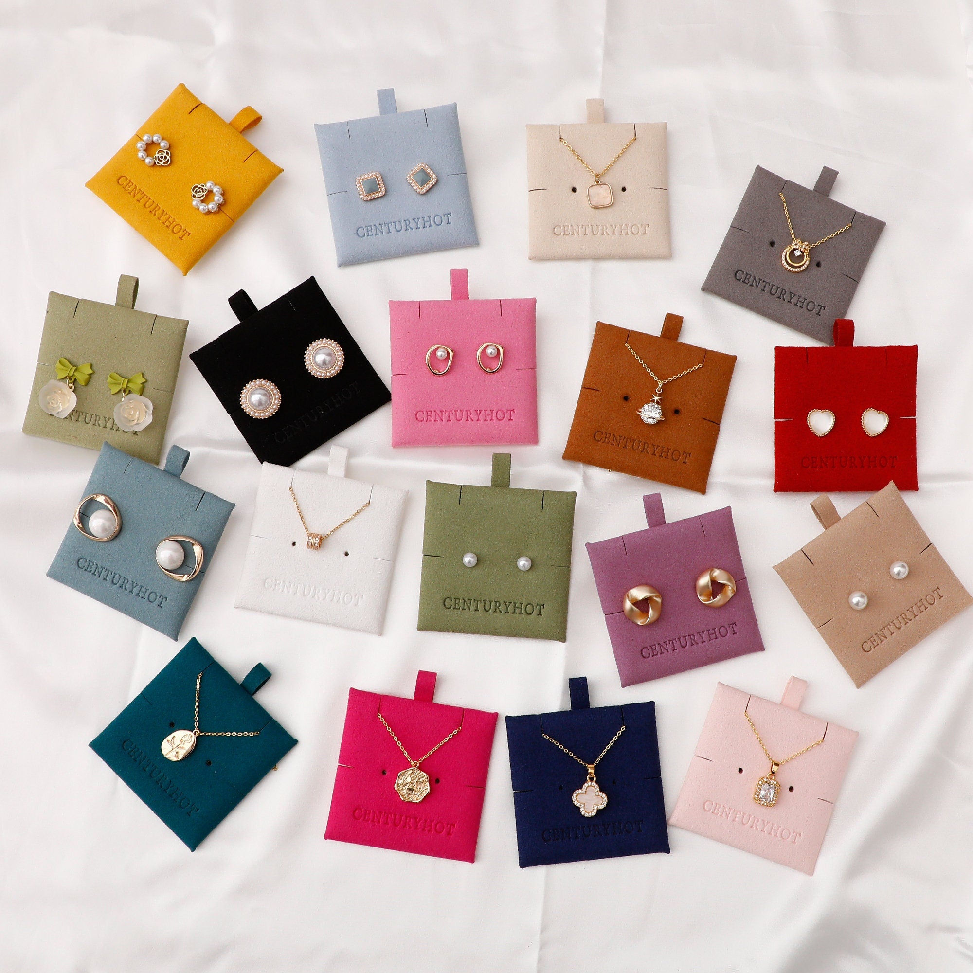Custom Microfiber Jewelry Pouch with Button, Personalized Logo (50pcs)-zoom-4