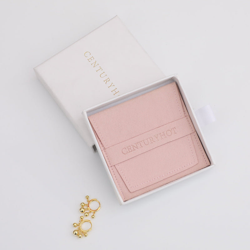 Custom Embossed Logo Jewelry Box & Bag Set, Personalized Packaging (9x9cm)-zoom-