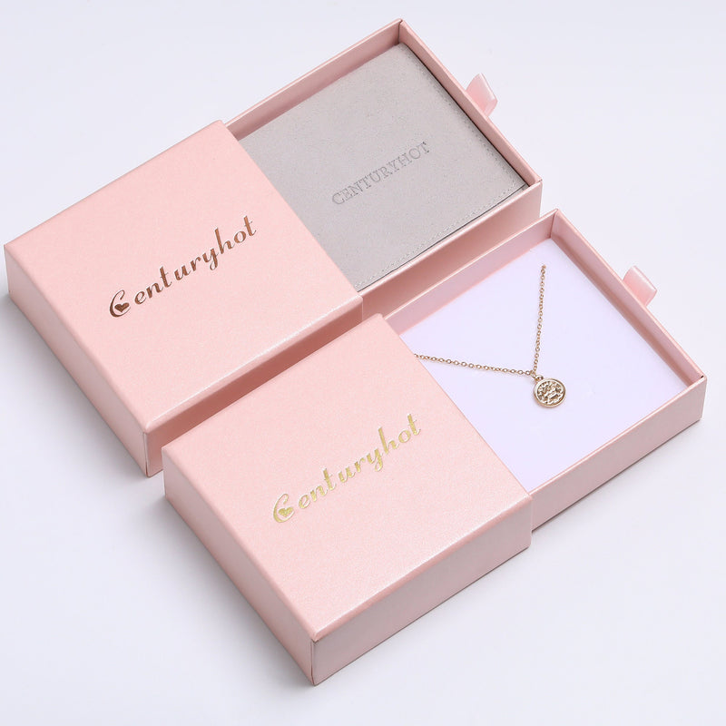 50 Pink Jewelry Box: Custom Logo, Chic Drawer Packaging-zoom-