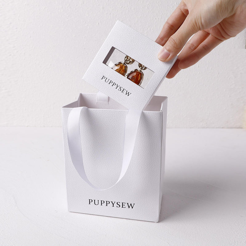 Custom Logo Jewelry Packaging Set | Floating PE Box, Gift Bag, Card (50 Sets)-zoom-