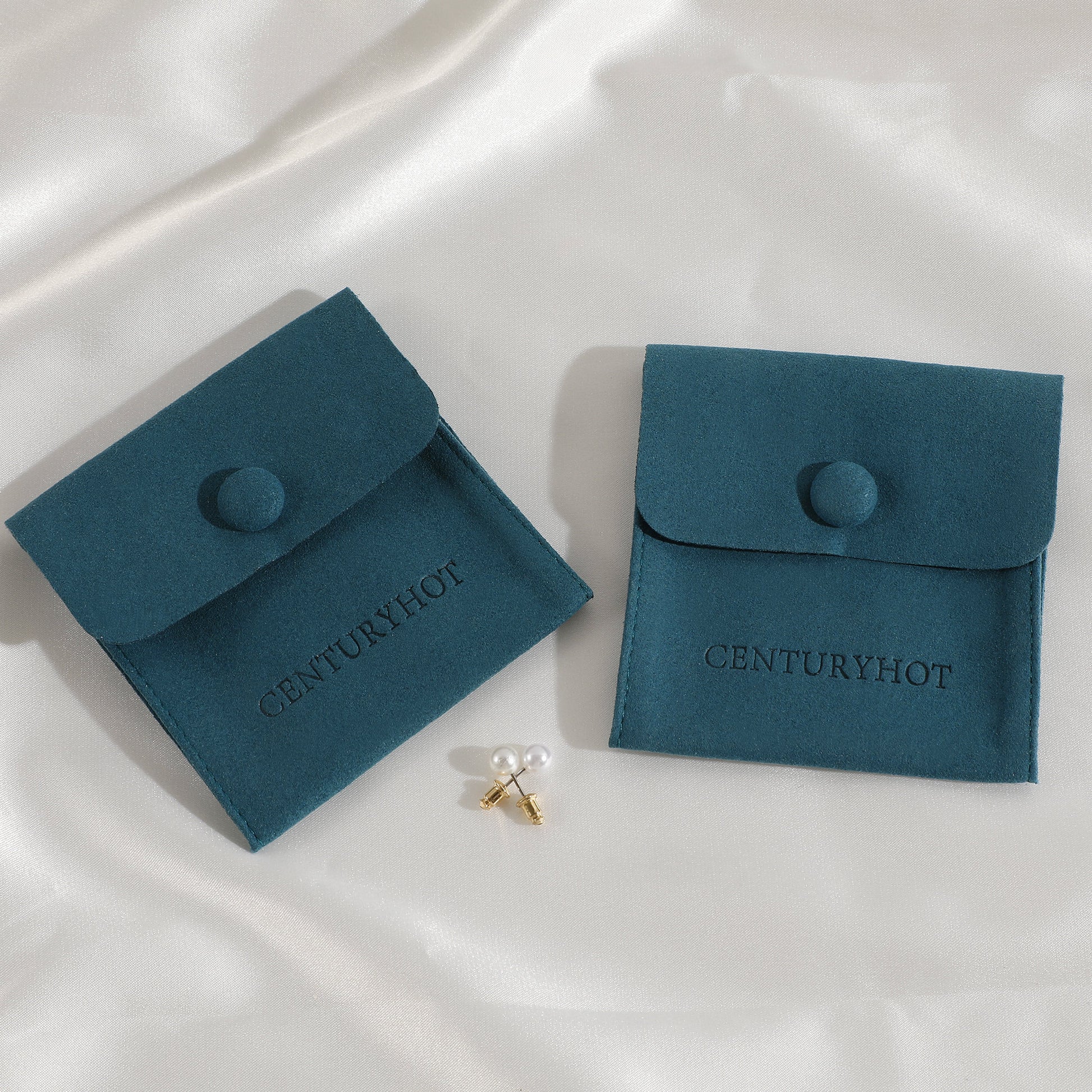 50 Jewelry Bag Pouch with Button Logo Custom Printed Card Earrings Necklace Packaging Bag-6