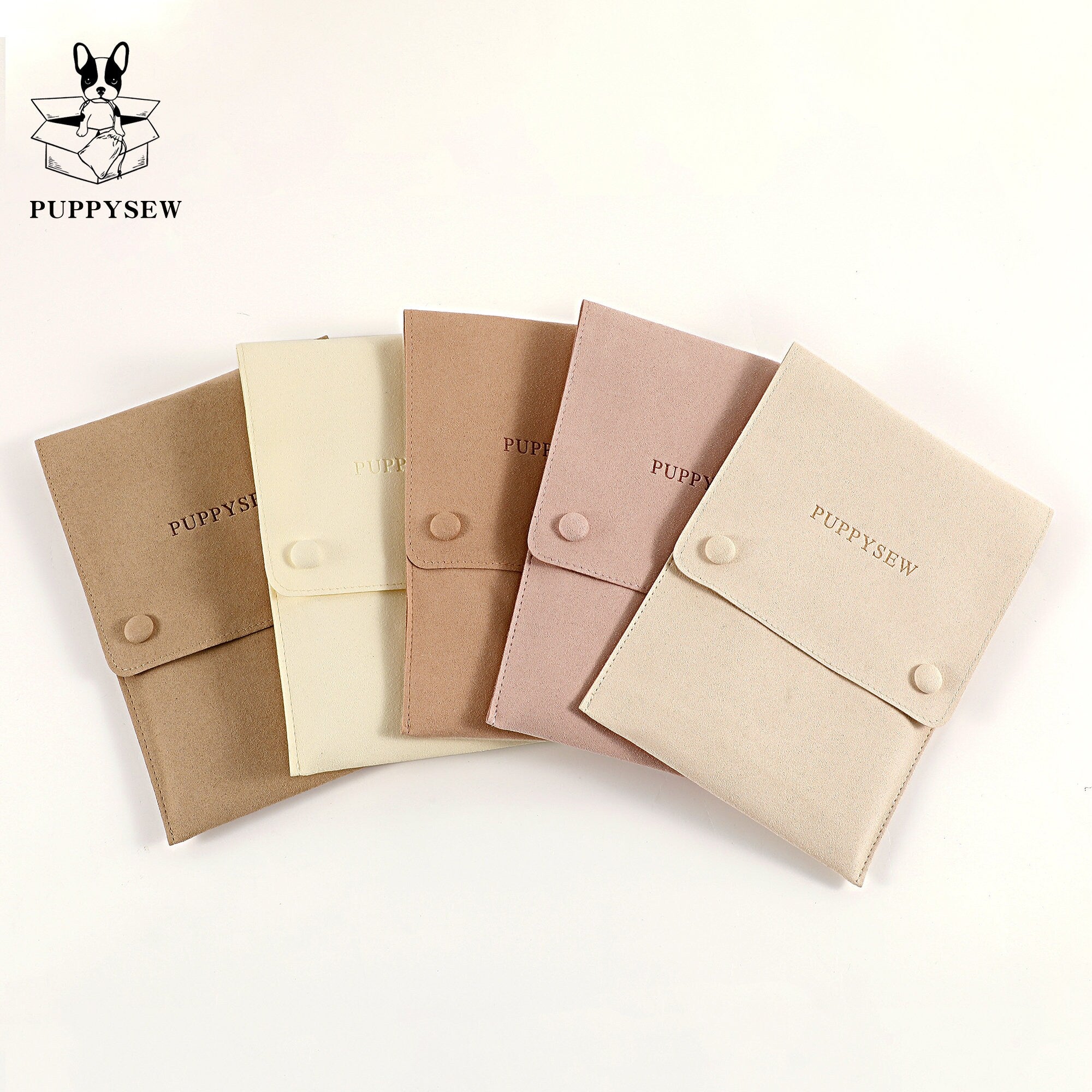 Microfiber Necklace Gift Bag with Snap & Clip, Personalized Jewelry Packaging-zoom-6
