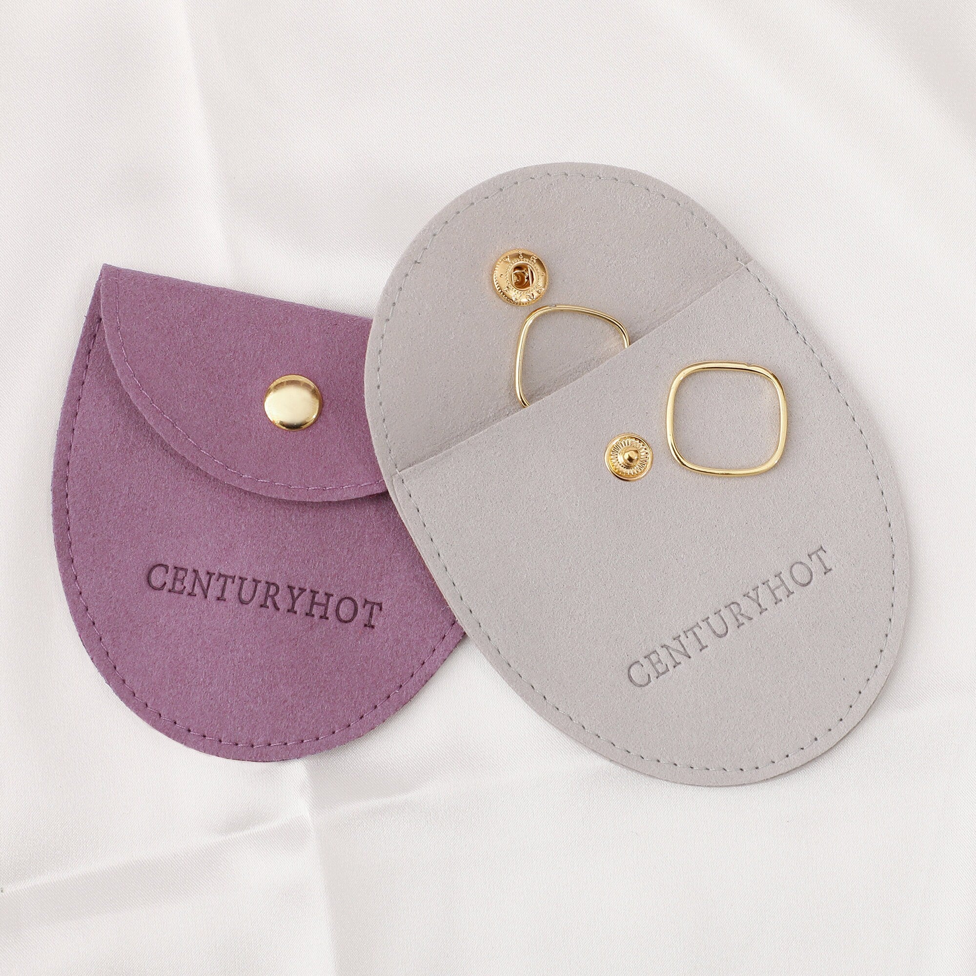 50 Personalized Microfiber Jewelry Bags, Custom Logo Packaging-zoom-9