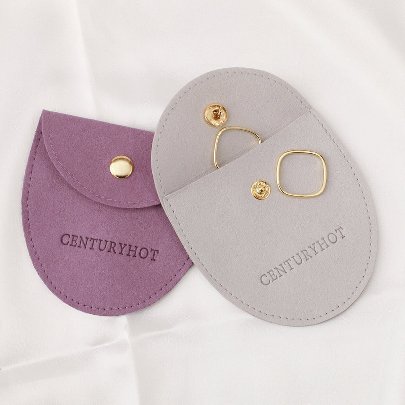 50 Personalized Microfiber Jewelry Bags, Custom Logo Packaging-zoom-
