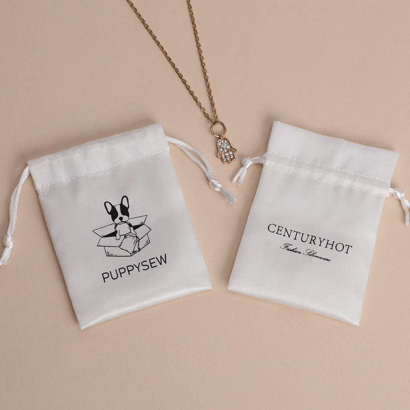 Custom Satin Drawstring Bag: Personalized Logo, Jewelry Packaging-zoom-