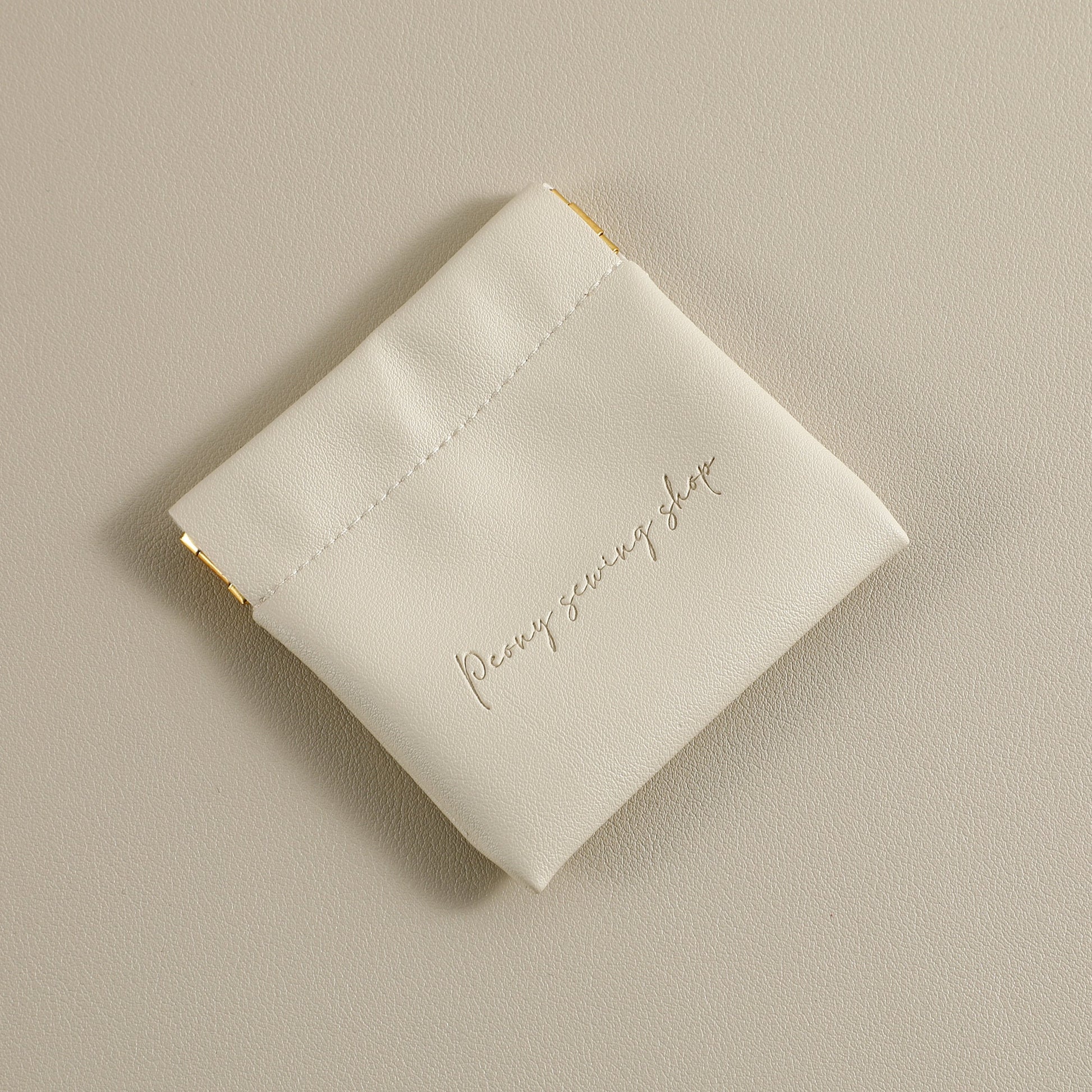 Custom PU Leather Coin Pouch, Logo Change Purse, 8x8cm-9