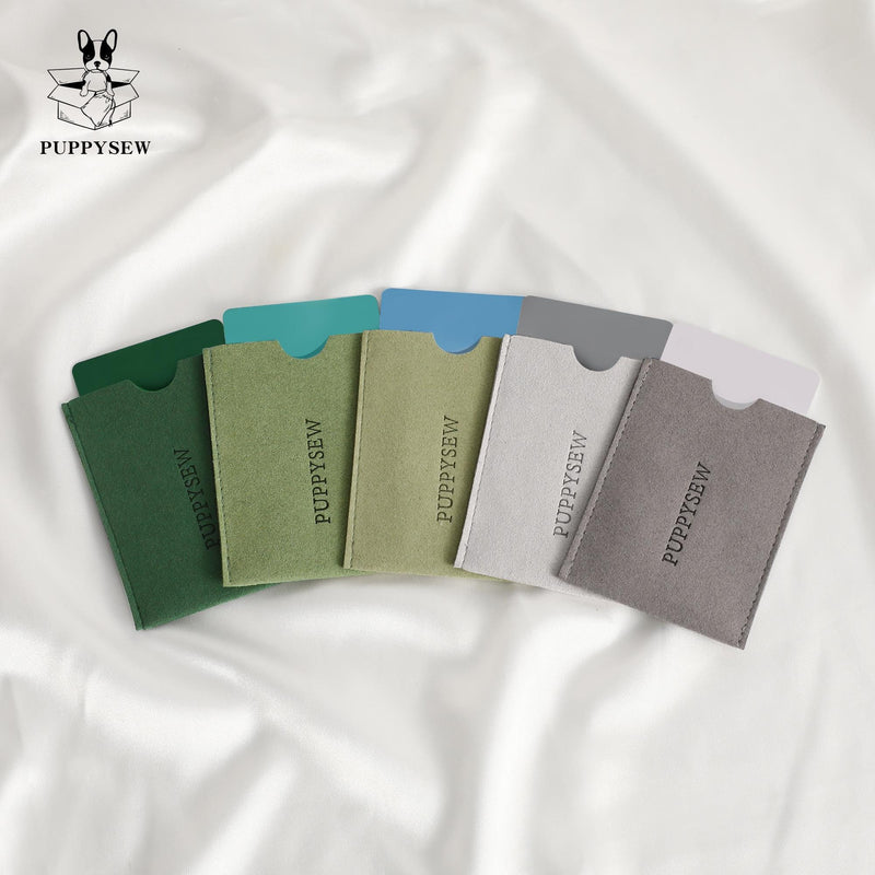Personalized Microfiber Card Holder, Embossed Logo (50pcs)-zoom-