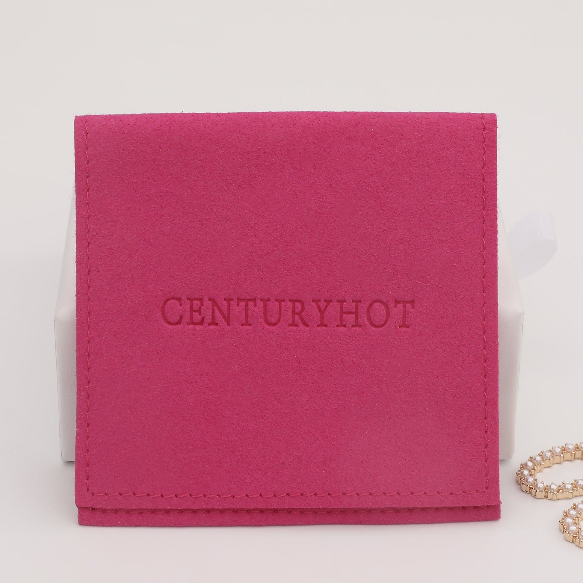 Embossed Logo Microfiber Jewelry Pouch - Custom Packaging Bag (50pcs)-3