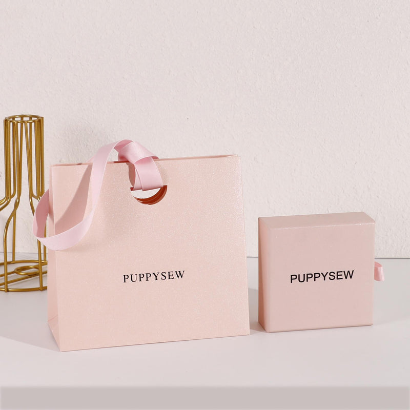 Custom Pink Ribbon Paper Bags, Luxury Boutique Packaging, Personalized Logo-zoom-