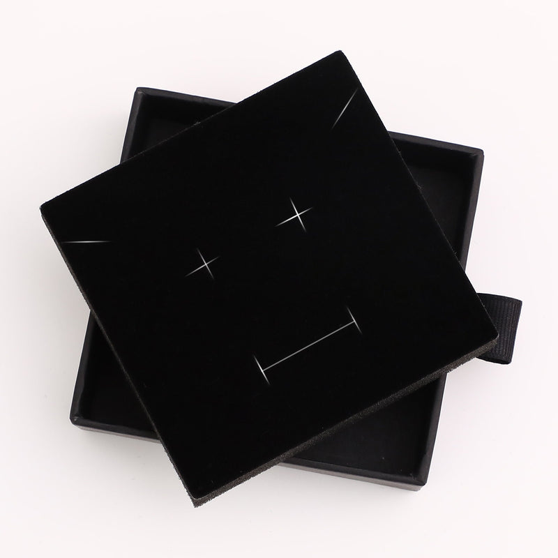 Custom Logo Jewelry Box: Chic Black Carton, Drawer Style-zoom-