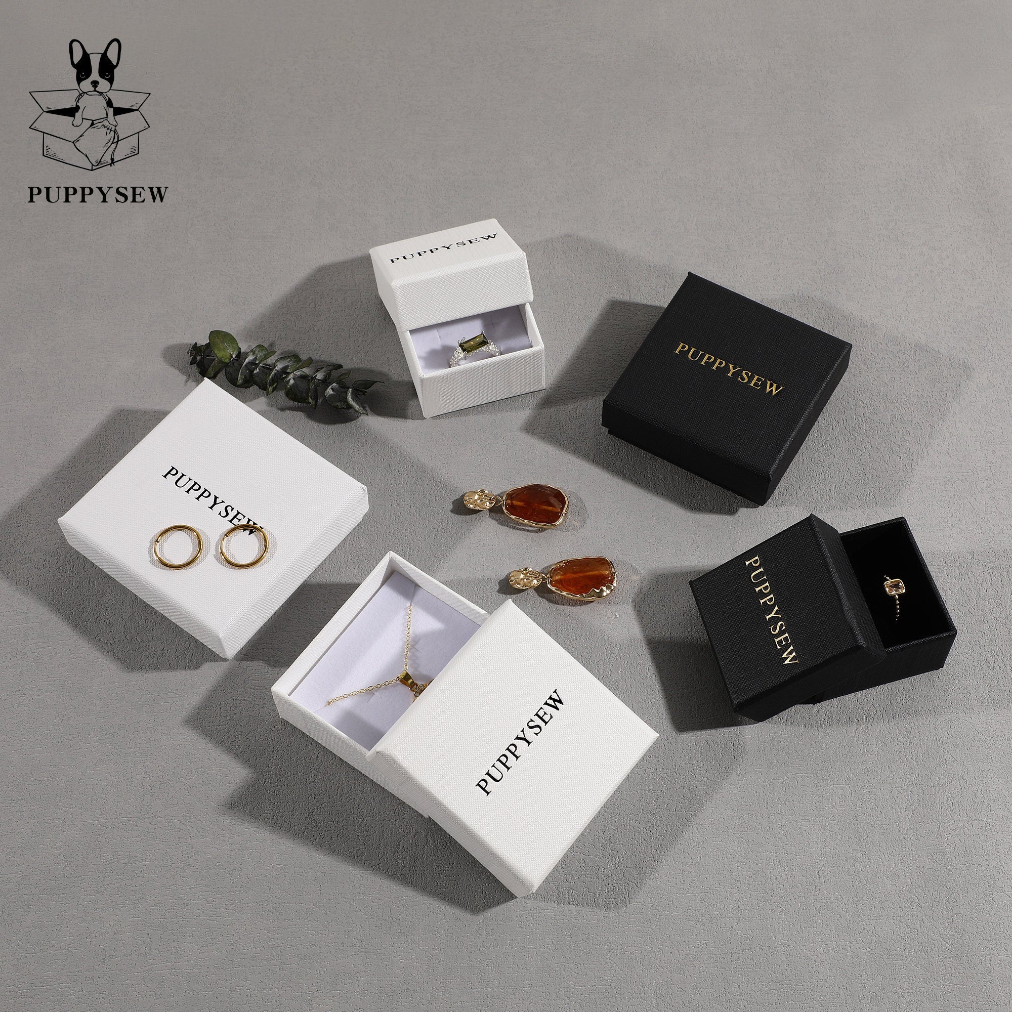 50 Custom Logo Jewelry Boxes: Necklace, Ring, Earring Packaging-zoom-3