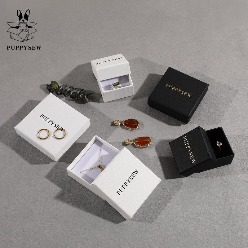 50 Custom Logo Jewelry Boxes: Necklace, Ring, Earring Packaging-zoom-