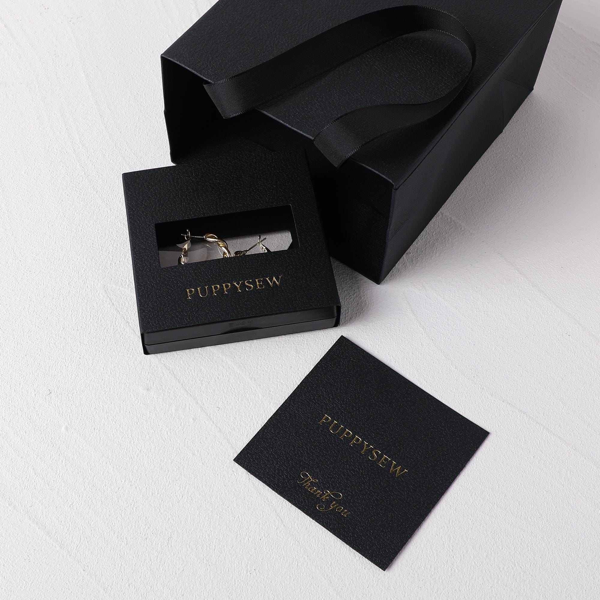 Custom Logo Jewelry Packaging Set | Floating PE Box, Gift Bag, Card (50 Sets)-zoom-7