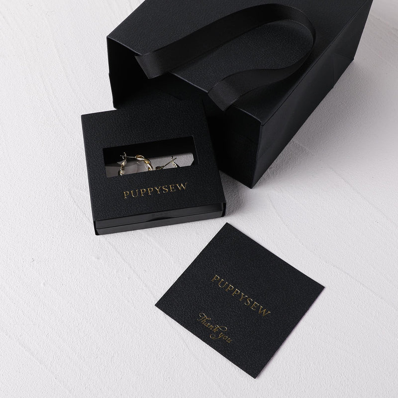 Custom Logo Jewelry Packaging Set | Floating PE Box, Gift Bag, Card (50 Sets)-zoom-