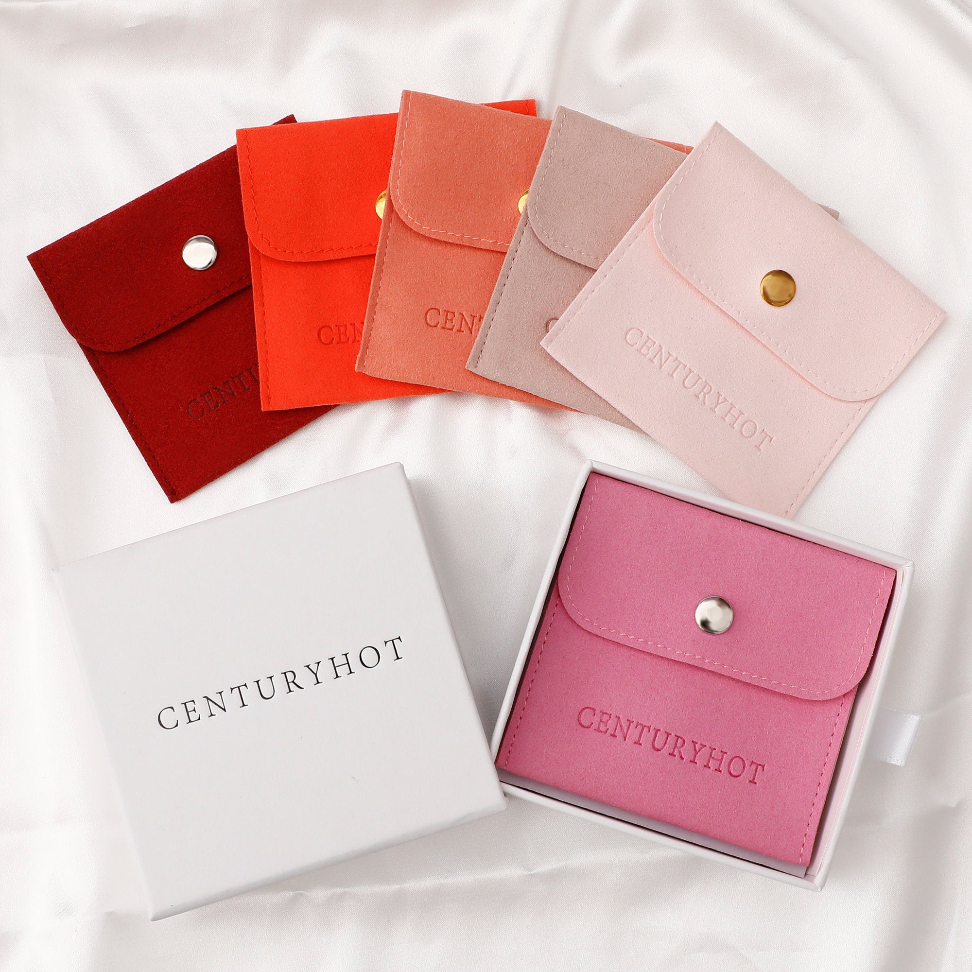 Personalized Jewelry Box Set: Microfiber Bag & Cardboard Drawer-zoom-6