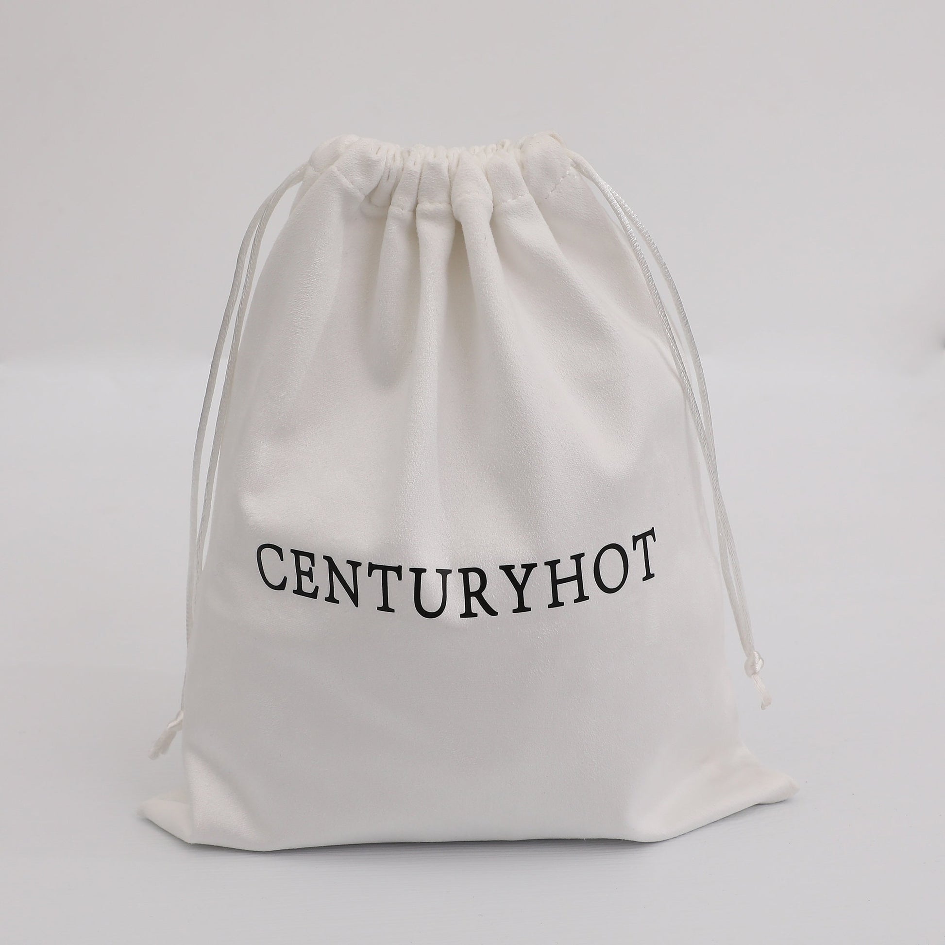 Personalized Logo Flannel Drawstring Bag, Custom Jewelry Pouch-4