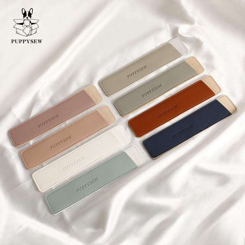 Embossed Faux Leather Pen or Makeup Brush Cover (50pcs)-zoom-