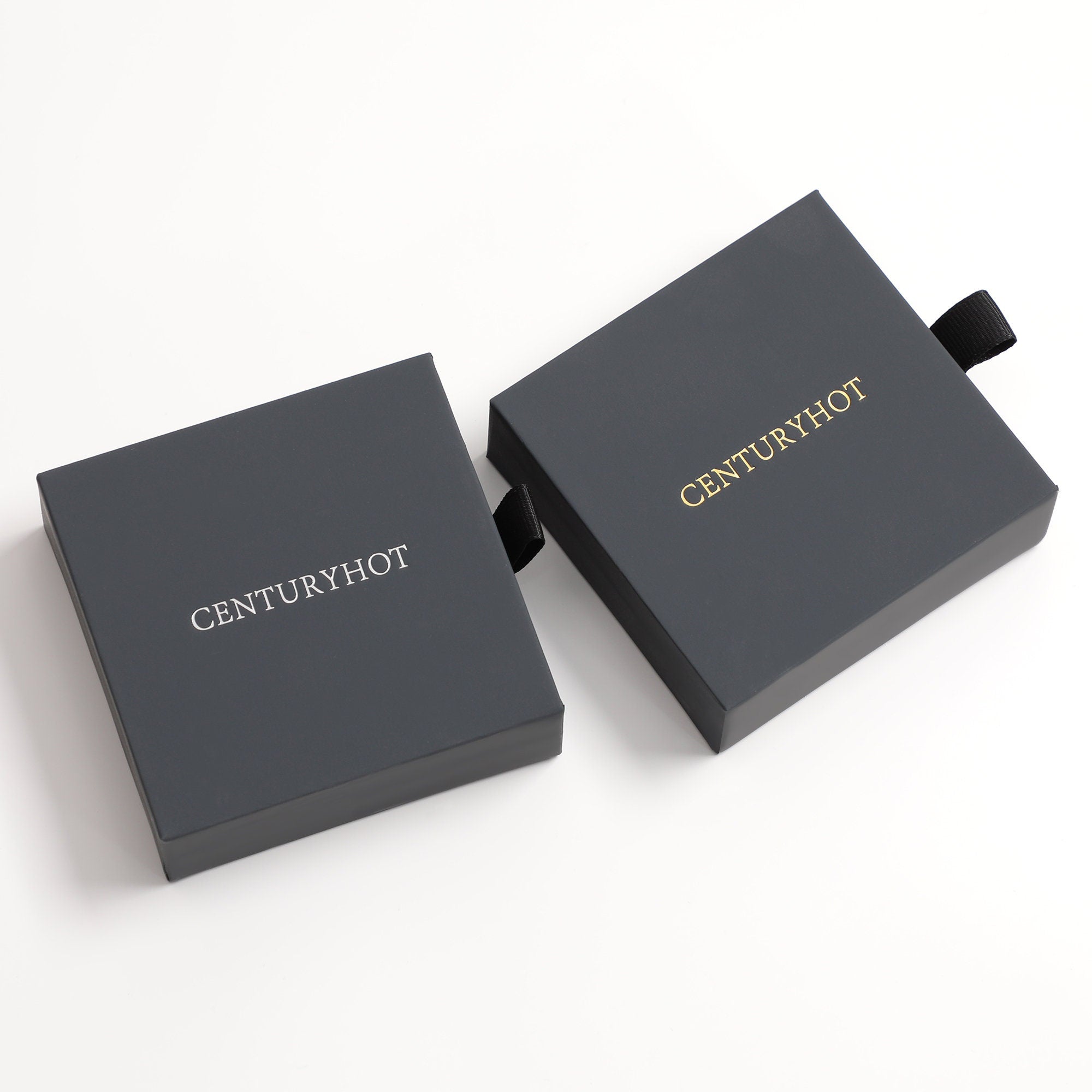 50 Gray Paper Jewelry Box with Sponge, Custom Logo-zoom-8
