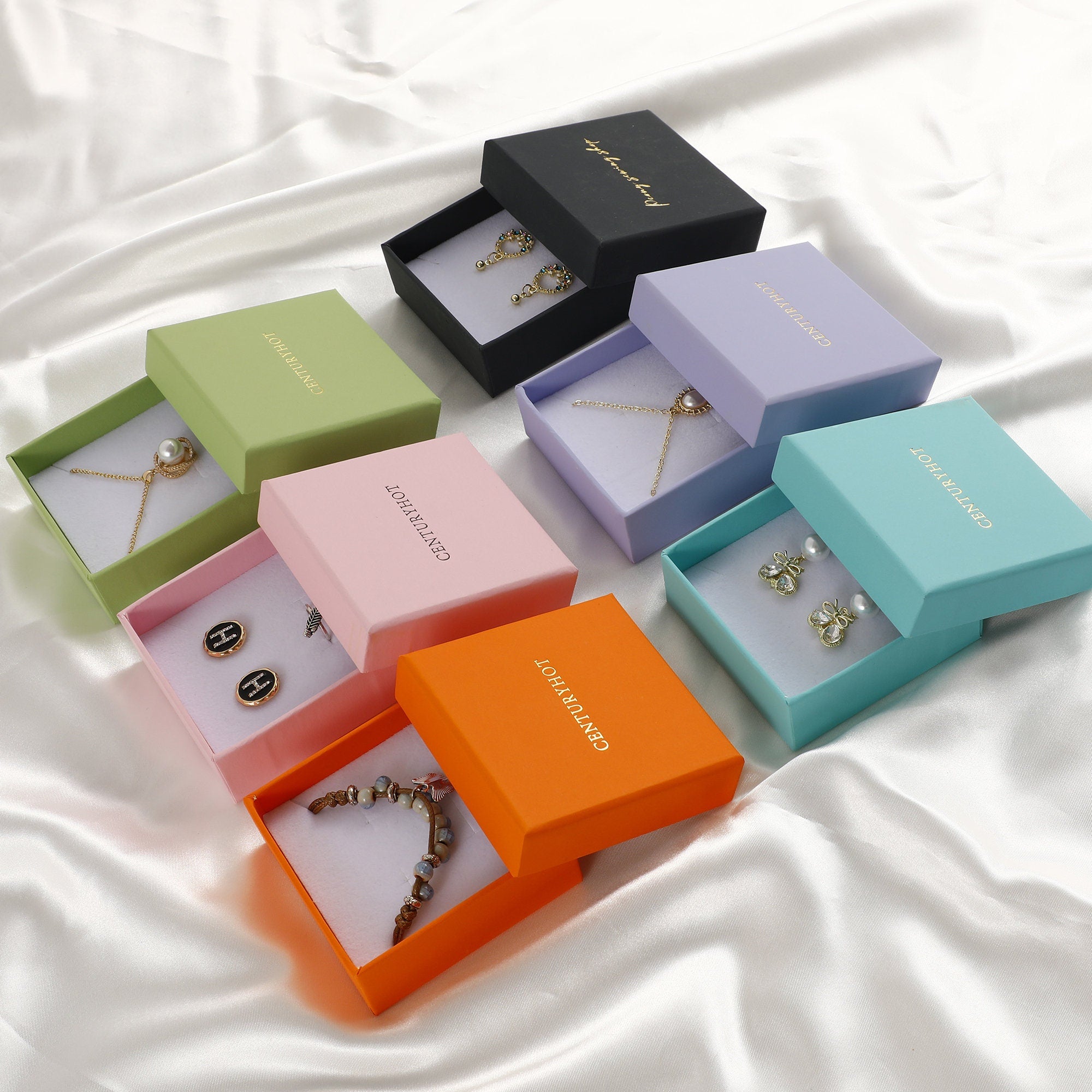 Custom Logo Jewelry Box, Chic Ring/Necklace Gift Box-zoom-1