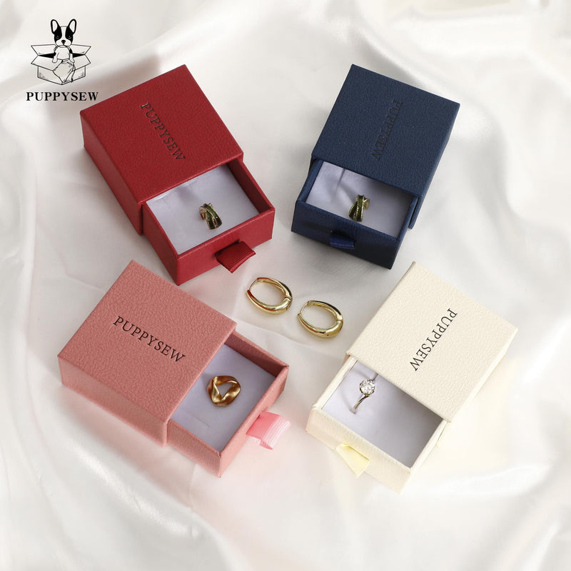 Drawer-Style Jewelry Gift Box, Custom Logo Packaging (9x9x3.5cm)-zoom-
