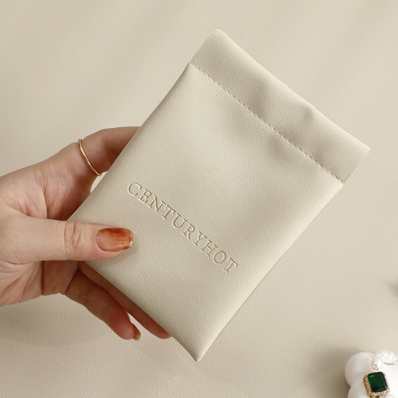 Customizable Faux Leather Jewelry Bag: Logo Embossed Coin Purse-zoom-