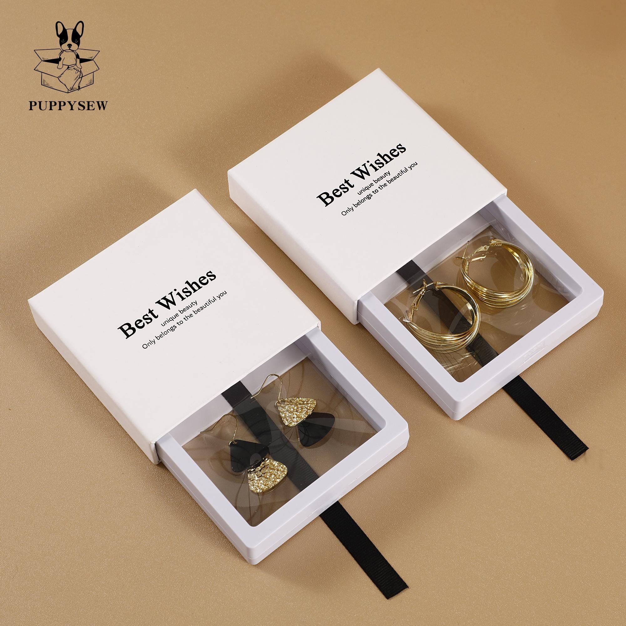 Custom Logo Jewelry Gift Box: Transparent Suspension Display