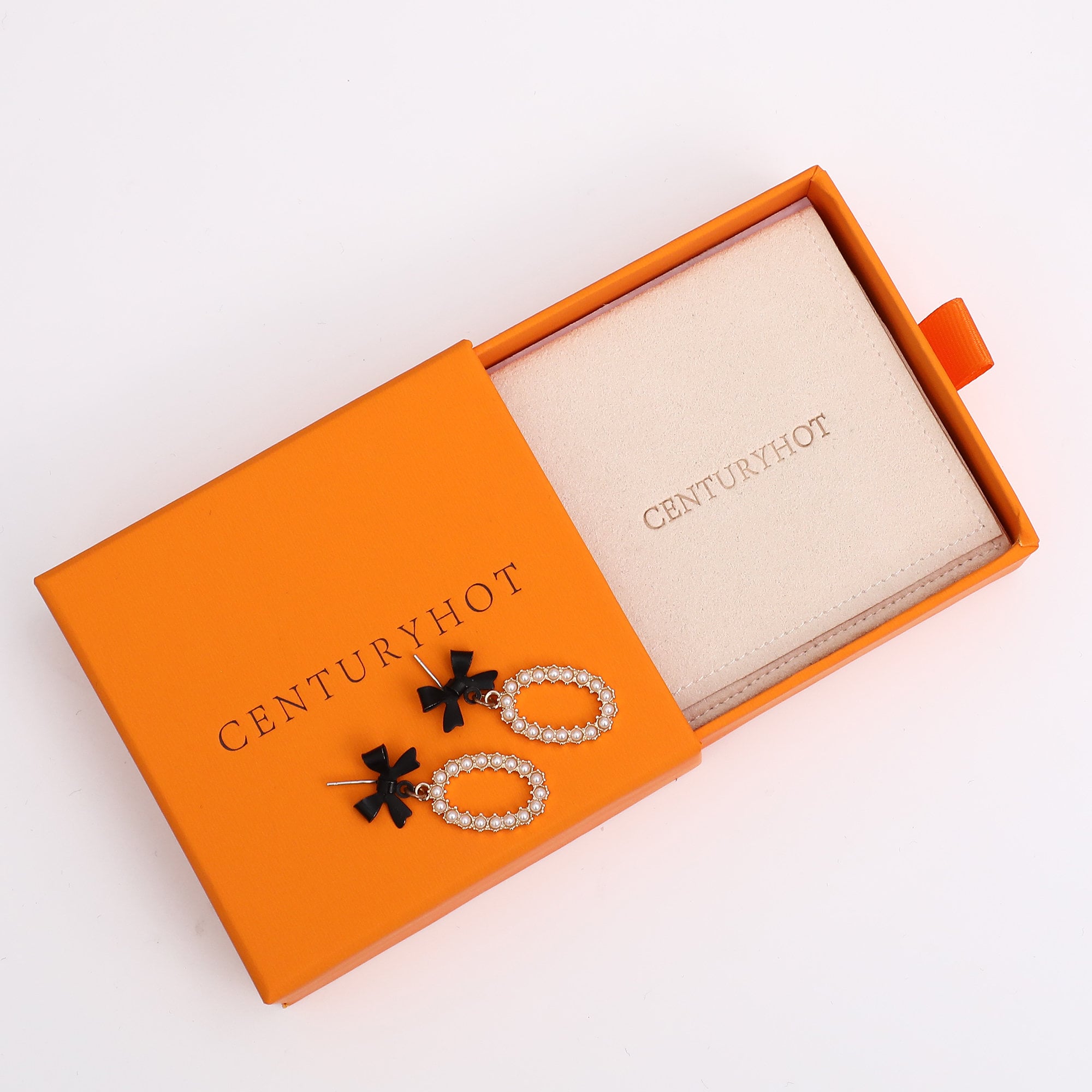 Custom Logo Jewelry Box, Orange Drawer Style (50pc)-zoom-5